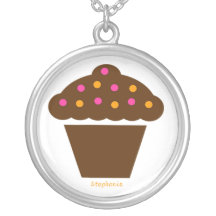 Gulligt chokladmuffinhalsband