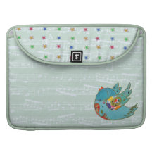 Gulligt flyg och sjunga för fågel MacBook pro sleeve
