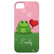 Gulligt fodral för iPhone 5 för Froggyhjärtaballon iPhone 5 Fodraler