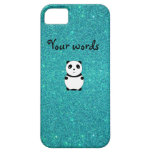 Gulligt glitter för bebispandaturkos iPhone 5 cases