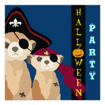 Gulligt Halloween inbjudankort - anpassade
