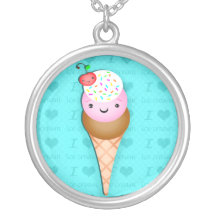 Gulligt halsband/hänge för Kawaii glasskotte
