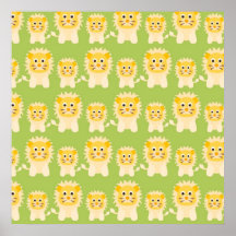 Gulligt lejon posters