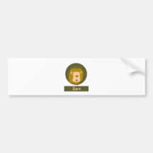 gulligt lejont bildekal