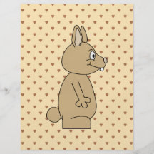 Gulligt ljust - brun Rabbit. Full Färg Flygblad