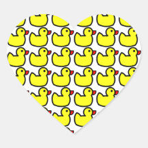 Gulligt ljust gult Rubber Ducky mönster Klistermärken