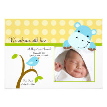 Gulligt meddelande för babyFOTOfödelse Tillkännagivande