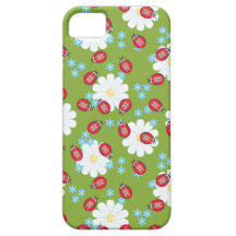 Gulligt nyckelpigamönster iPhone 5 cases