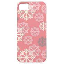 Gulligt rosa fodral för SnowflakevinteriPhone 5 iPhone 5 Case-Mate Cases