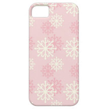 Gulligt rosa fodral för SnowflakevinteriPhone 5 iPhone 5 Fodraler
