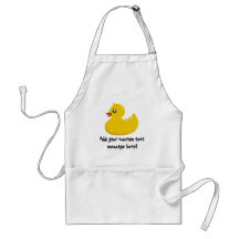 Gulligt Rubber Ducky/blått bubblar Förkläden