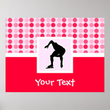 Gulligt rusa skater posters