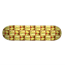 Gulligt sköldpaddafruktmönster skateboard decks