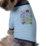 Gulligt uggla- och blommamönster hund tee
