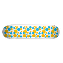 Gult & Aqua bubblar pricker Skate Boards