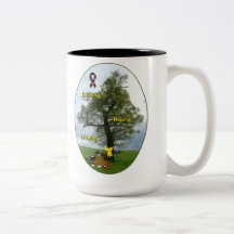 Gult band - vänta för kängor som hoppas, längtan kaffe kopp