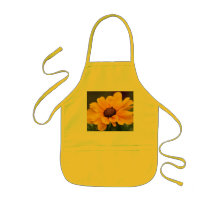 Gult blommabarnförkläde