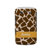 Gult fodral för girafftryckblackberry bold Case-Mate blackberry fodral
