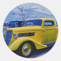 Gult för HDR-klassikerhot rod Klistermärken