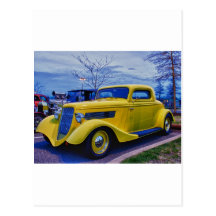 Gult för HDR-klassikerhot rod Vykort