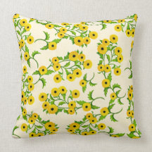 Gult knäppas Chrysanthemums kudder