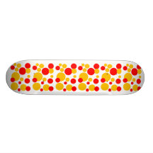 Gult & rött bubblar pricker skateboard deck