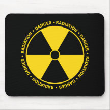 Gult utstrålningssymbol Mousepad Musmattor