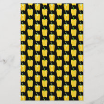 Gultpepparmönster. På Black. Flygblad Designs