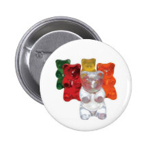 Gummi björnar knappar med nål