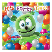 Gummibär (den klibbiga björnen) partyinbjudan