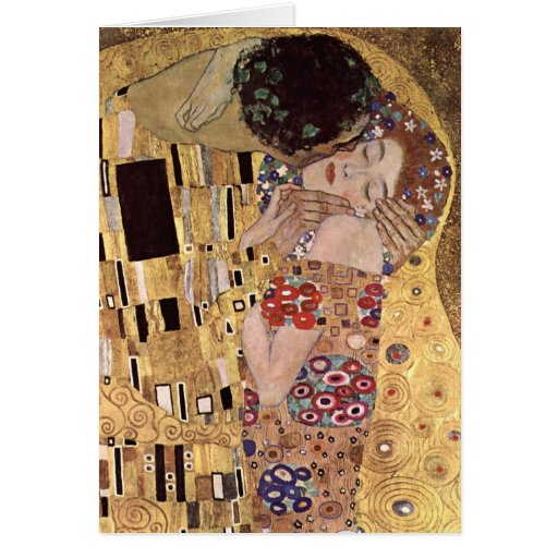 Gustav Klimt ~ kyssen Hälsnings Kort