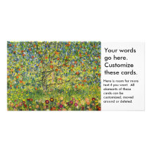 Gustav Klimt målningart nouveau det Apple träd Anpassingsbara Fotokort