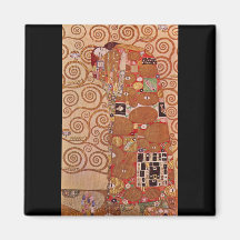 Gustav Klimt - omfamning Magneter För Kylskåp