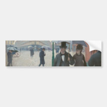 Gustave Caillebotte - Paris gata; Regnig dag Bildekaler