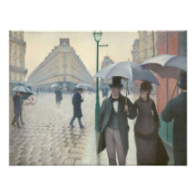 Gustave Caillebotte - Paris gata; Regnig dag Fotografiska Tryck