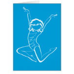 Gymnast i Silhouetteblåttvykort