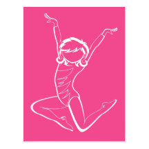 Gymnast i Silhouetterosavykort