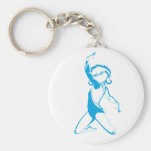 GymnastSilhouette Keychain Nyckelringar