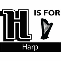 H är för harpa acrylic cut out