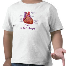 H är för hjärtaalfabetet som stavar skjortan tee shirt