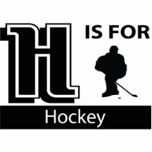 H är för hockey photo sculpture