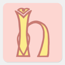 H för monogram för Celtic fnurrabrev initialt Klistermärke