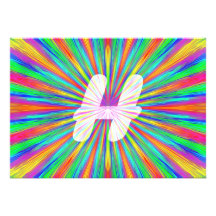 H för regnbågebristningsMonogram Inbjudan