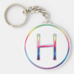 H-regnbågeMonogram Keychain Nyckelring