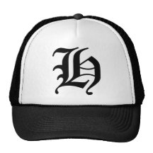 H-text gammalt engelska trucker kepsar
