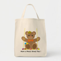 Ha Beary en underbar dag att hänga lös Tote Bags