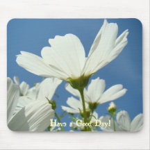 HA EN BRA DAG! Blommor för Mousepad vitdaisy Musmattor