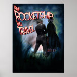 Ha Rocketship att ska reser trycket Affisch
