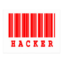 hackerbarcodedesign vykort