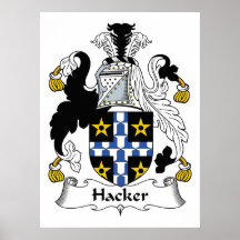 Hackerfamiljvapensköld Posters